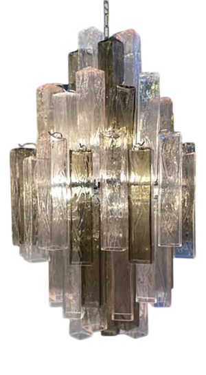 Chandelier with Glass Squared Elements from Simoeng