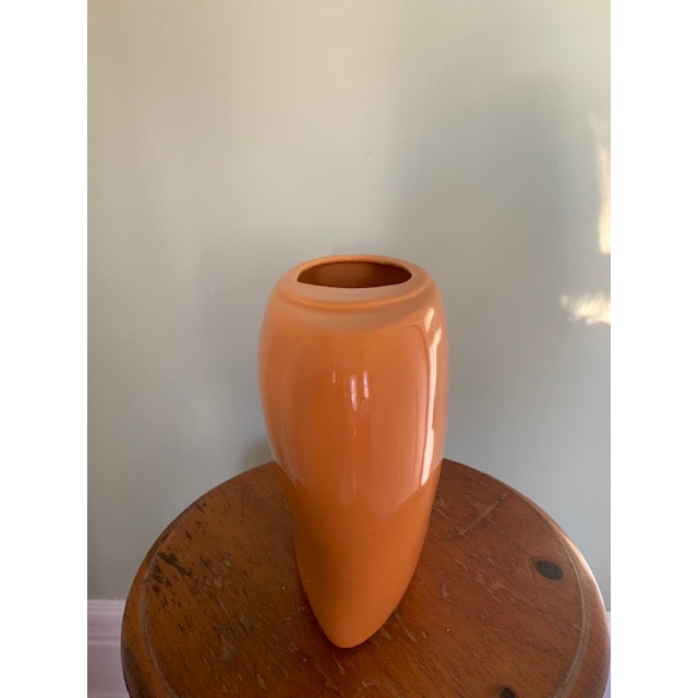 Haeger Ceramic Orange Vase Chairish
