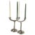 Crate & Barrel Danish Modern Candelabras in Silver Minimalist, Brutalist 9.5" For Sale In San Francisco - Image 6 of 11
