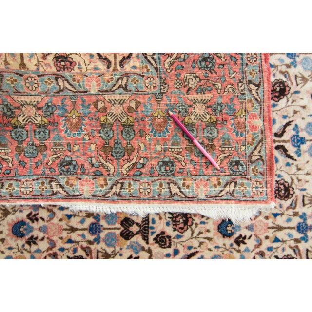 1930s Vintage Persian Kerman Trellis Earth-Toned Hand-Knotted Rug - 4′6″ × 6′7″ For Sale - Image 10 of 10