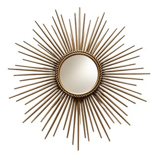 Gilt Sunburst Mirror, 1950s For Sale