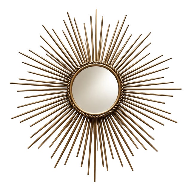Gilt Sunburst Mirror, 1950s For Sale