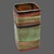 Colorful Striped Studio Ceramic Modern Square Vase For Sale - Image 4 of 9