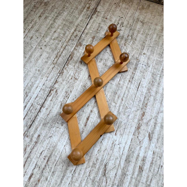 Pine Wall Coat Rack, 1980 For Sale - Image 14 of 15