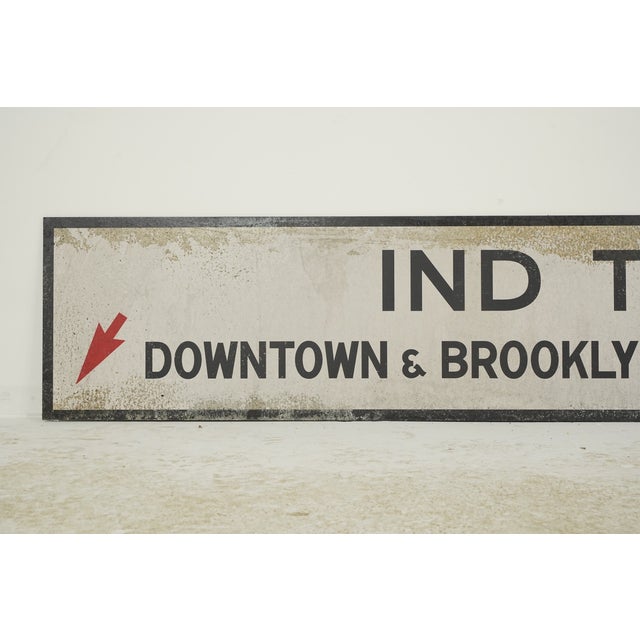 Reclaimed Marty Supreme Ind Trains Street Movie Prop Sign For Sale - Image 4 of 7