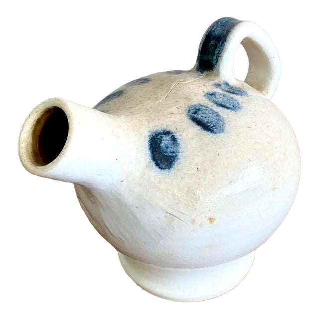 Late 20th Century Boho Studio Pottery Pitcher For Sale
