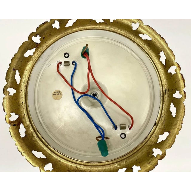 Vintage Empire Flush Mount Chandelier, 1980s For Sale - Image 9 of 10