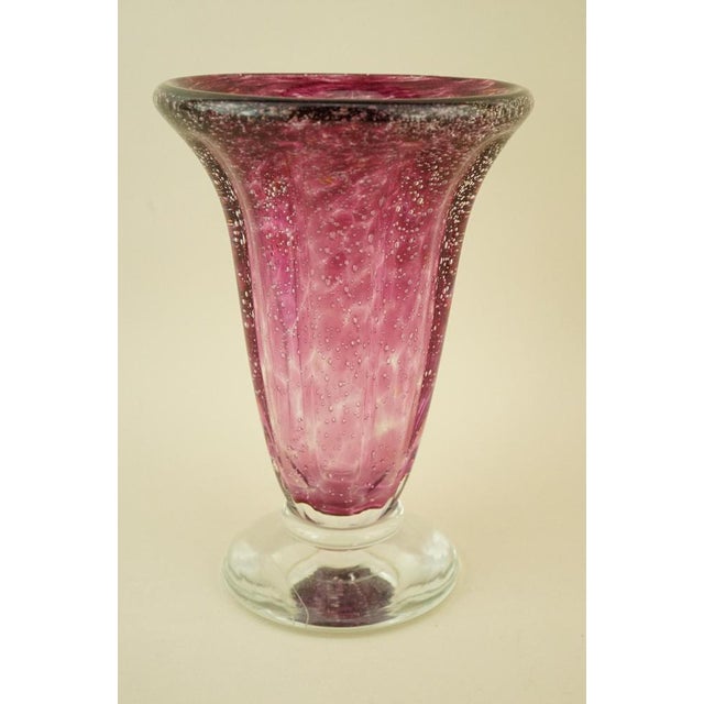 Vintage Murano Submerged Bubble Glass Vase by Ignoto, 1970s For Sale - Image 4 of 18