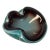 Alfredo Barbini Biomorphic Shape With a Turquoise Exterior and a Deep Burgundy Inner Layer With Gold Fleck For Sale