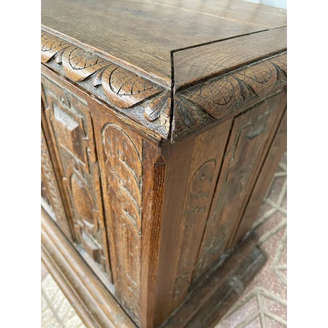 Antique Oak Safe For Sale - Image 9 of 10