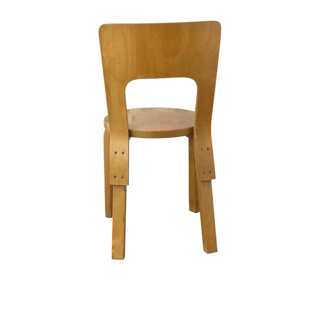 Alvar Aalto Vintage Finnish Wooden Chair by Alvar Aalto, 1950 For Sale - Image 4 of 9