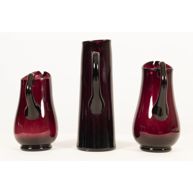 Holmegaard Glass Pitchers by Per Lütken for Holmegaard, 1950s, Set of 3 For Sale - Image 4 of 12