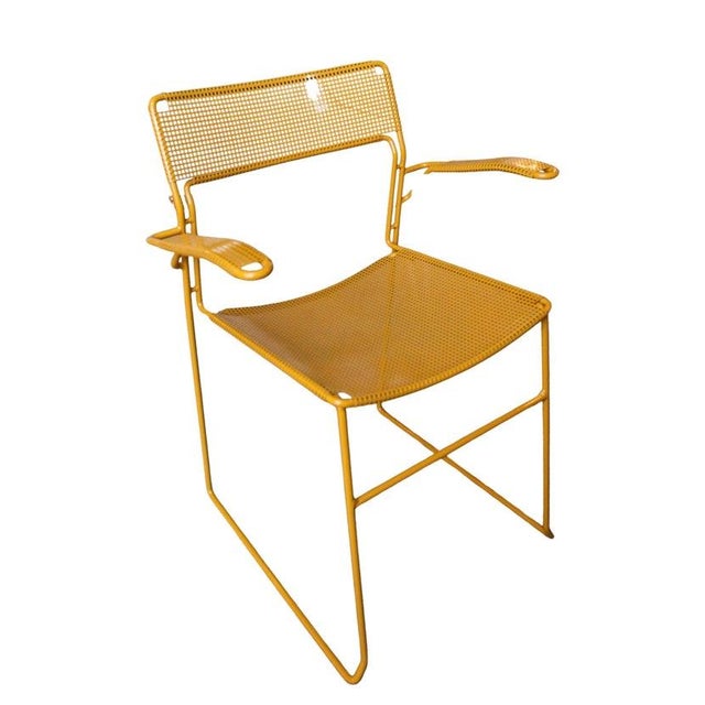 1980s Attributed to Arrben Sultana Dining Chairs, Set of 10, Newly Powder-Coated, Italy For Sale - Image 6 of 14