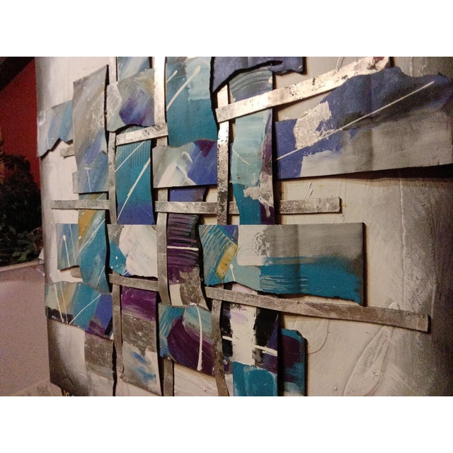 Abstract Signed "Alim " 3d Original Abstract Painting For Sale - Image 3 of 6