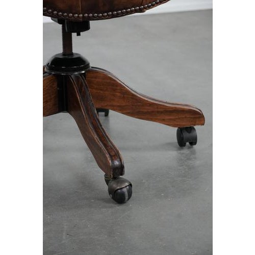 Chesterfield Chair in Cowhide For Sale - Image 13 of 15