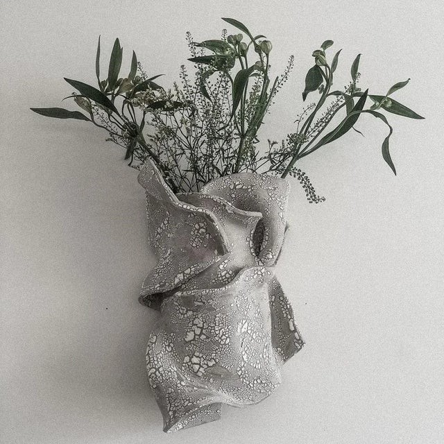 Sculptural wall vase ii by alexandra madirazza dimensions: w 40 x d 25 x h 45 cm (these are approximate measurements)...