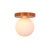 Globe Flush Mount Copper, 5 Inch Glass Globe, by Research.Lighting, Modern, Minimal For Sale In New York - Image 6 of 6