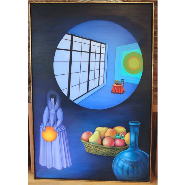 Atirnomis 1971 Surreal "The Visitation" by Rita Simon For Sale - Image 11 of 11