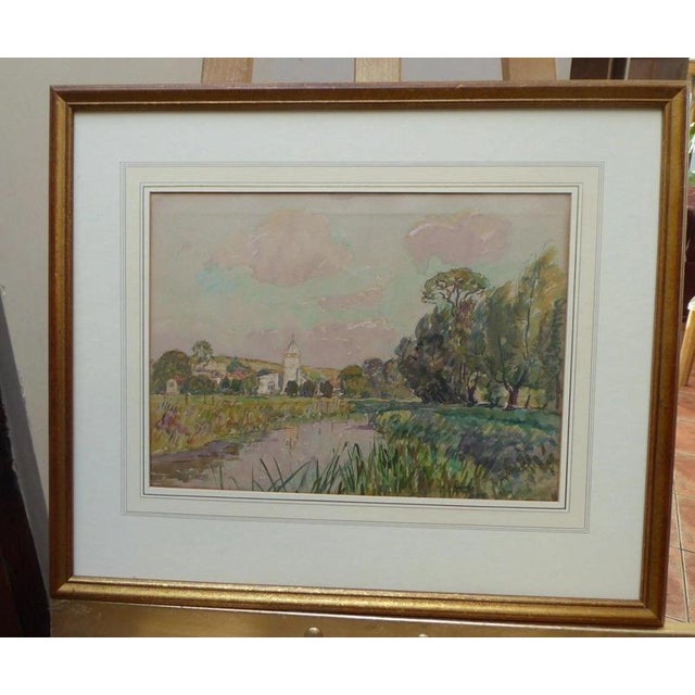 1920s Henry Samuel Merritt, Riverside View, 1930s, Watercolour on Paper, Framed For Sale - Image 5 of 13