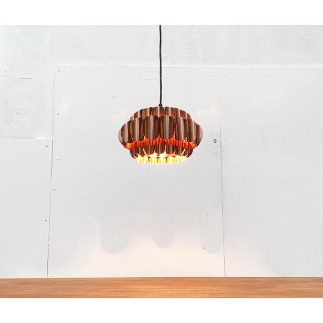 Mid-Century Modern Swiss Copper Type 810 Pendant Lamp by Hans Zender for Temde For Sale - Image 15 of 18