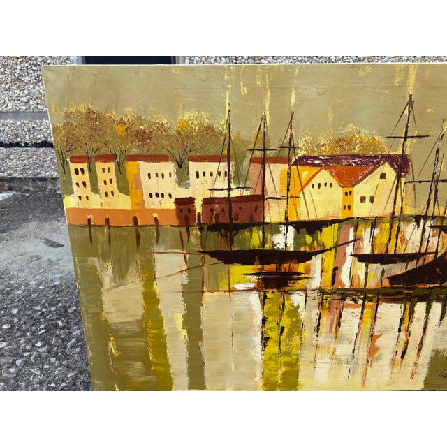 Textile Mid 20th Century Oil on Canvas Signed Lee Reynolds For Sale - Image 7 of 9