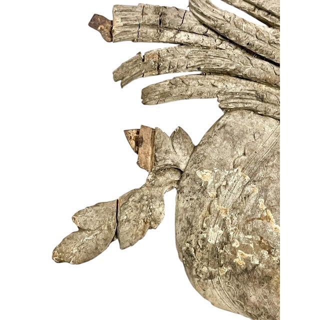 Mid 19th Century Mid 19th Century Pair of Hand Carved Wood French Provincial Wall Plaques Featuring a Bird Nest and Musical Instrument For Sale - Image 5 of 18