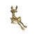 Mid-Century Modern Mid 20th Century Solid Brass Buck Deer With Antler Figurine Model- a Pair For Sale - Image 3 of 4