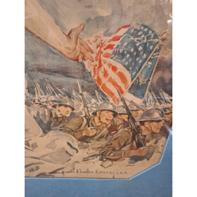 1910s Howard Chandler Christy Fight or Buy Bonds 1917 War Poster For Sale - Image 5 of 11