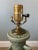 Metal Mid 20th Century Deep Green Celadon and Brass Chinese Table Lamp For Sale - Image 7 of 10