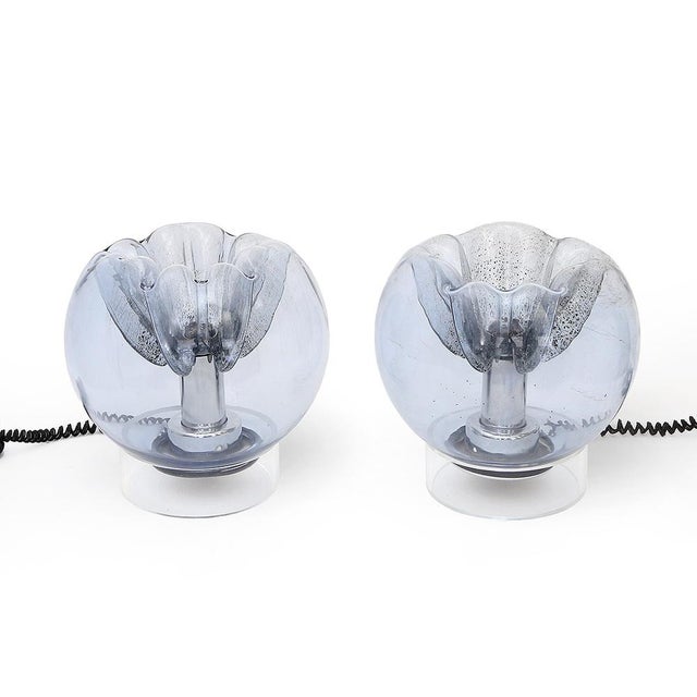 Murano Glass Table Lamps with Gold Leaf Inclusions, 1970s, Set of 2 For Sale - Image 14 of 14