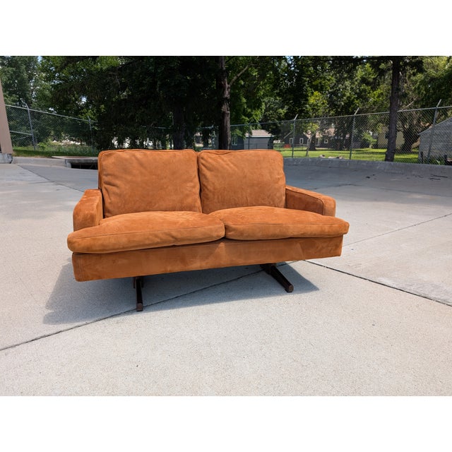1960s Suede Sofa, Style of Fredrik Kayser For Sale - Image 16 of 18