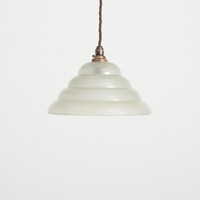 Vintage French Beehive Glass Pendant Light, 1930s For Sale - Image 6 of 6
