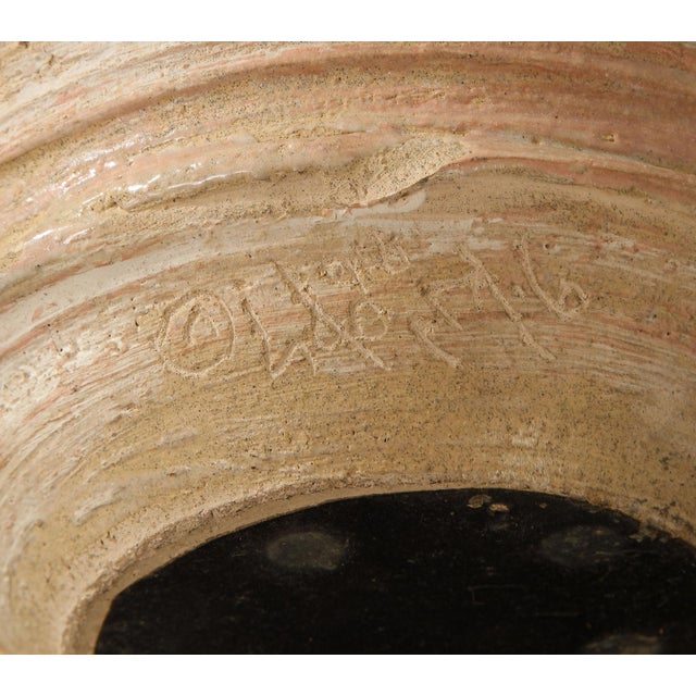20th Century Handcrafted Pottery Vase For Sale - Image 9 of 10