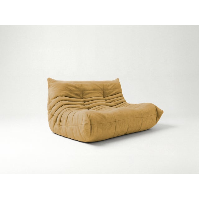 Togo Sofa in Curry Microfiber by Michel Ducaroy for Ligne Roset, Set of 5 For Sale - Image 7 of 13