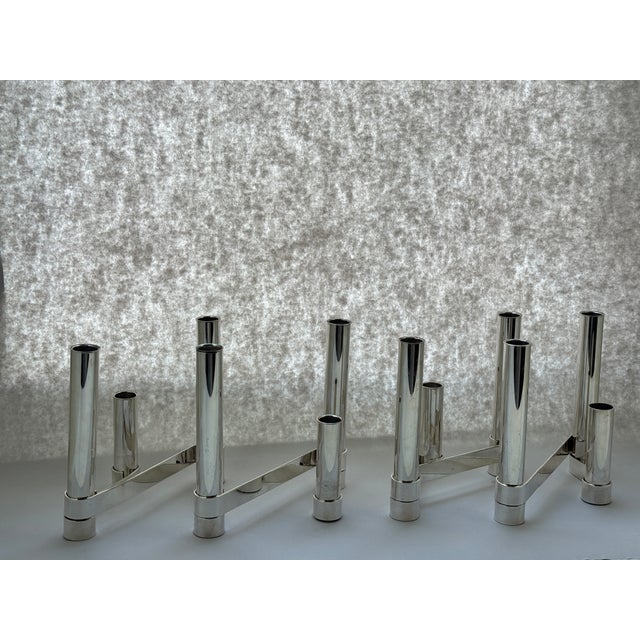 1950s Pair of Gio Ponti "Antibes" Candle Holders Designed for Lino Sabbatini 1956 For Sale - Image 5 of 12