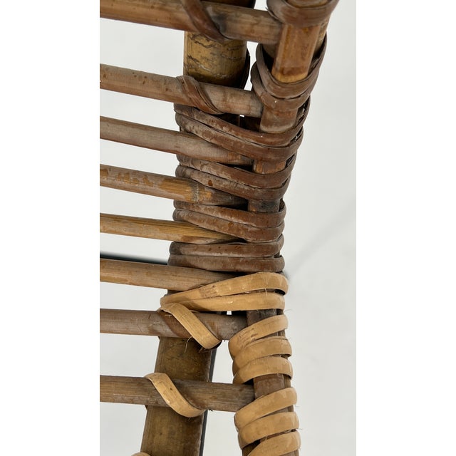 1960s Vintage Wicker Rattan Chair, 1960s For Sale - Image 5 of 9