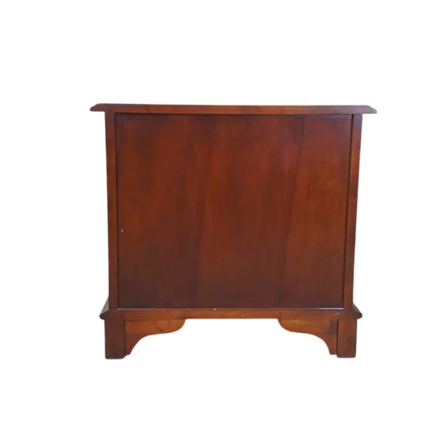 Brown 1980s Lexington Furniture Vintage Cherry Wood Goddard Block Front Chest of Drawers Nightstand or Side Table - 1980s For Sale - Image 8 of 8