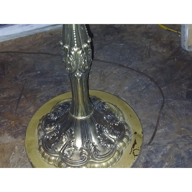 Hollywood Regency 1970s Catco Hollywood Regency Brass & Italian Marble Table Combo Lamp – Acanthus Leaf For Sale - Image 3 of 14