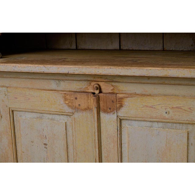 Large Antique Swedish Gustavian Style Folk Art Handmade Pine Cabinet For Sale - Image 11 of 17