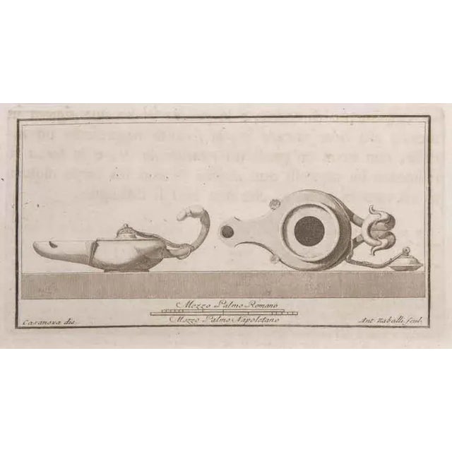 Oil lamp to hang is an etching realized by giovanni battista casanova (1735-1810). The etching belongs to the print suite...