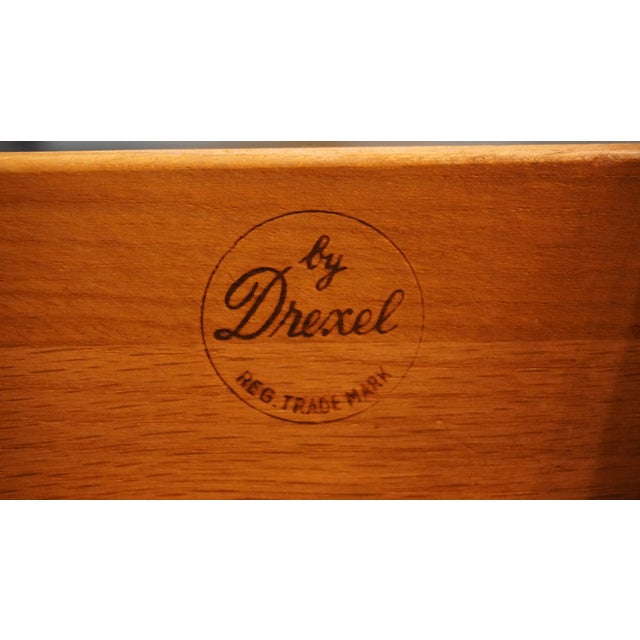 Wood Drexel Furniture Estorada Collection Contemporary Spanish Mediterranean 22" Accent End Table 487-316-3 For Sale - Image 7 of 12