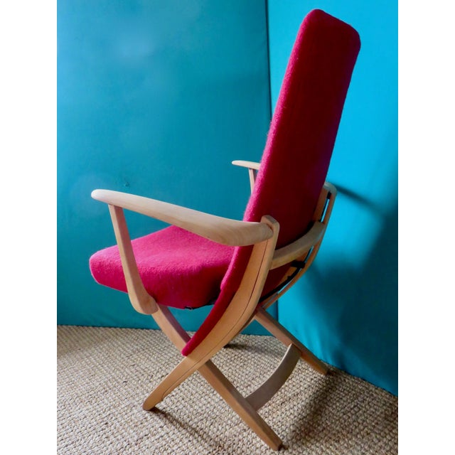 Set of Red Armchairs, Denmark, 1955 For Sale - Image 4 of 10