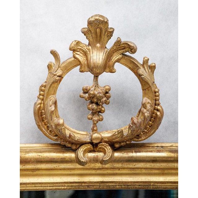 Louis Philippe Mirror with Grapes Crest For Sale - Image 4 of 11