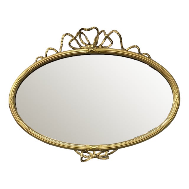 Antique Victorian Oval Gilt Mirror, 1840 For Sale