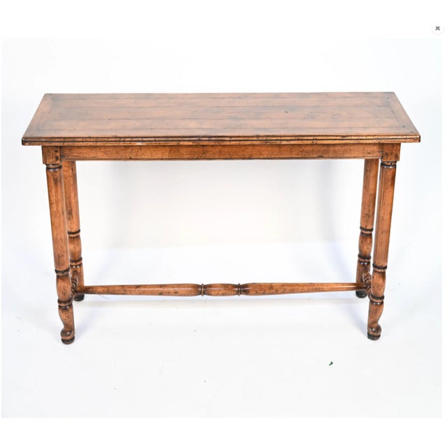 Late 20th Century Late 20th Century Custom Bench-Made Bausman Console Table With Mitered Plank Top For Sale - Image 5 of 11