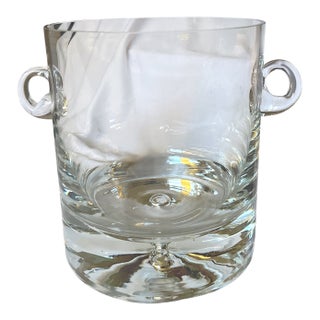 Vintage Krosno Crystal Ice Bucket | Poland | Mid-Century Modern Barware For Sale