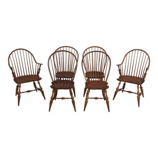 Set of 6 Dr Dimes Vintage Windsor Dining Room Chairs For Sale