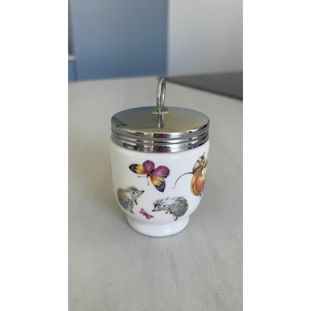 Large Vintage English Porcelain Egg Cup with Animal Designs from Royal Worcester, 1970s For Sale - Image 9 of 10