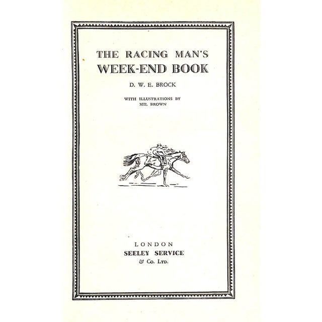 BROCK, D.W.E. [400] pp. Seeley Service 1949 7 1/2" x 5 3/8" w/ Illustrations by Mil Brown *Ex-libris stamps on paper block...