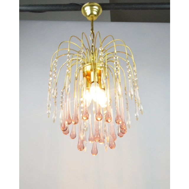 Chandelier attributed to P. Venini, Italy, 1970s For Sale - Image 5 of 11